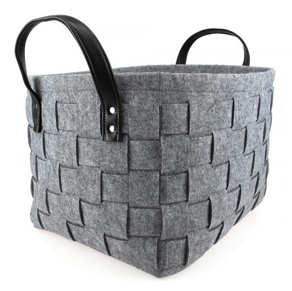 Woven Rectangle Felt Basket