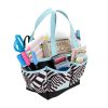 EVERYTHING MARY-CRAFTERS TOTE-BLACK/WHITE/MINT