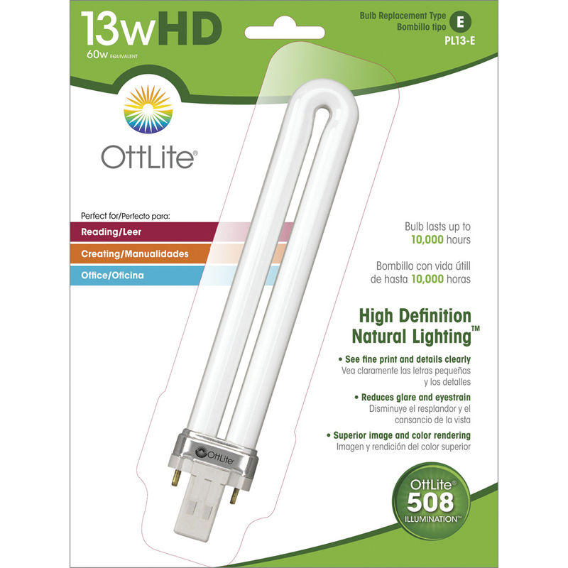 Ott Lite 13 Watt Replacement Bulb - Two Pin - Image 2