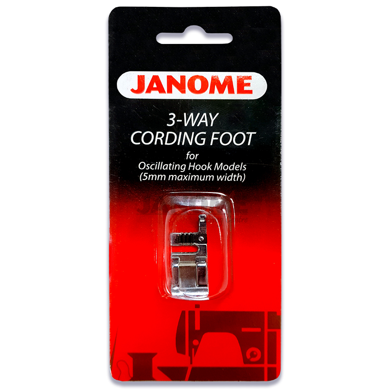 Janome 5mm 3Way Cording Foot Janome Sewing Centre