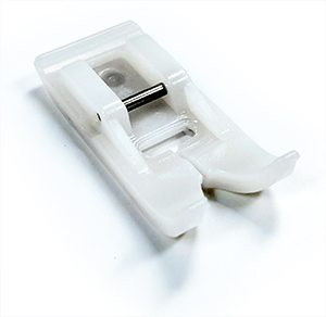 Closeup of the Janome Ultra Glide Foot (Teflon Foot)