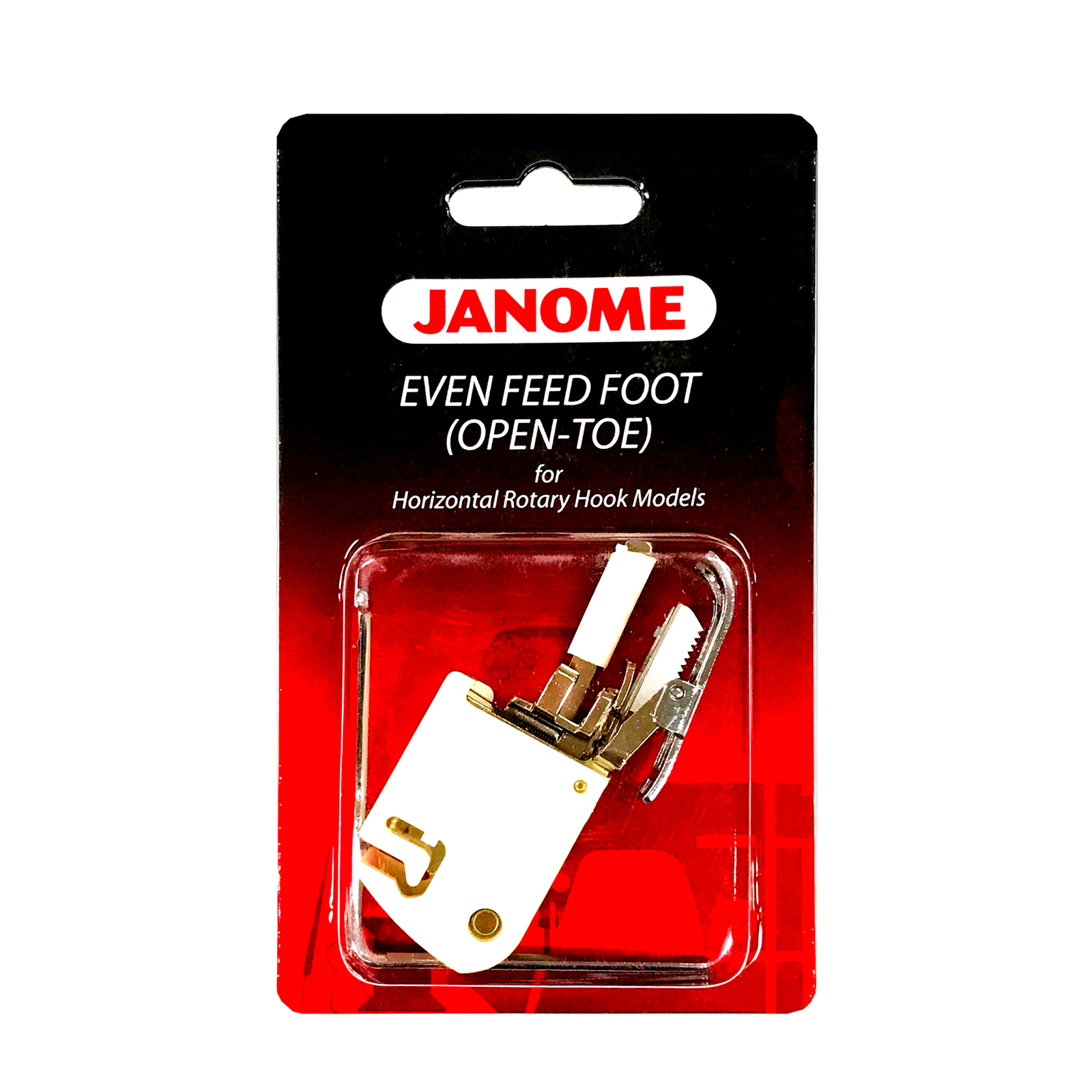Janome Even Feed Foot with Quilting Guide Oscillating Hook Models for Low-Shank Sewing Machines 