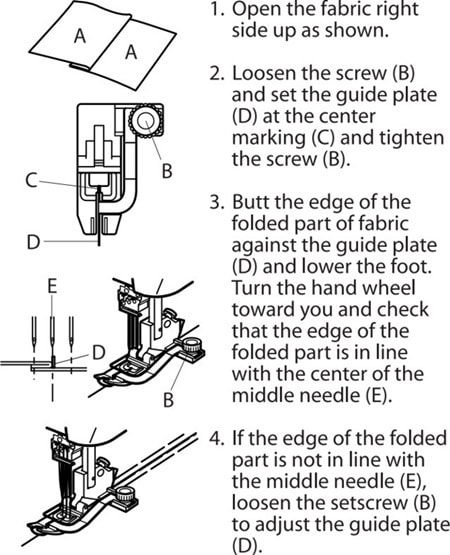 Janome Centre Guide Foot Instructions () ()-min