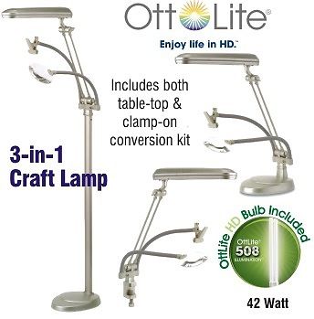 Ottlite 3 In 1 Magnifying Craft Lamp, Ottlite Floor Lamp With Magnifier