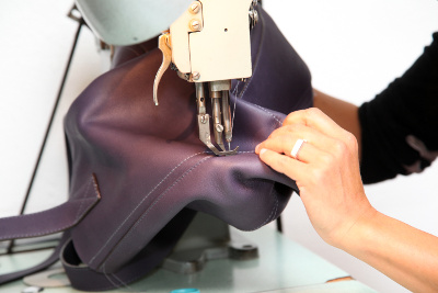 sewing a tote bag