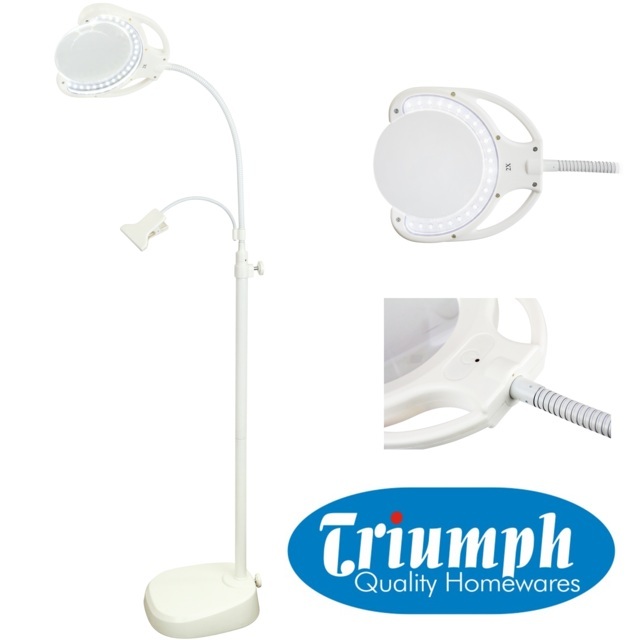 Triumph Led Rechargeable Lamp With Magnifier And Clip Arm
