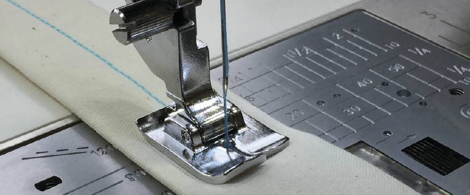 Janome Straight Stitch Foot in use