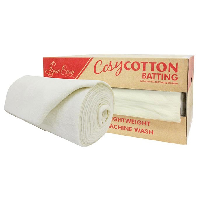 Sew Easy Cosy Cotton Natural Batting 15 Metres x 2.5 Metres Janome