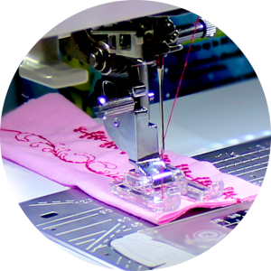 The Open Toe Applique Foot in Action