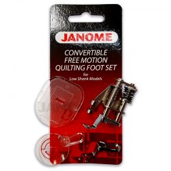 Janome Covertible Free Motion Quilting Foot Set for Low Shank Models