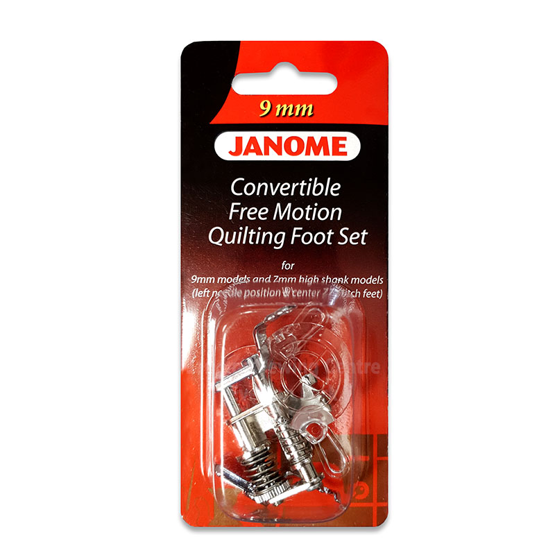 Convertible Free Motion Quilting Foot Set For Janome 9mm /& 7mm High Shank Models