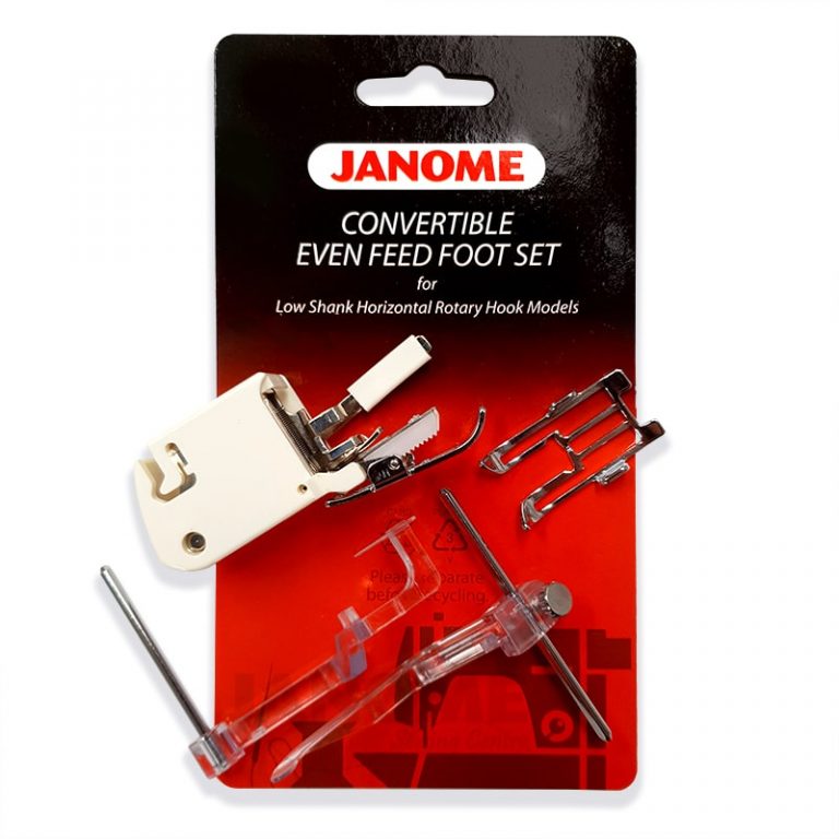 Janome Convertible Even Feed Foot Set Low Shank 7mm Janome Sewing