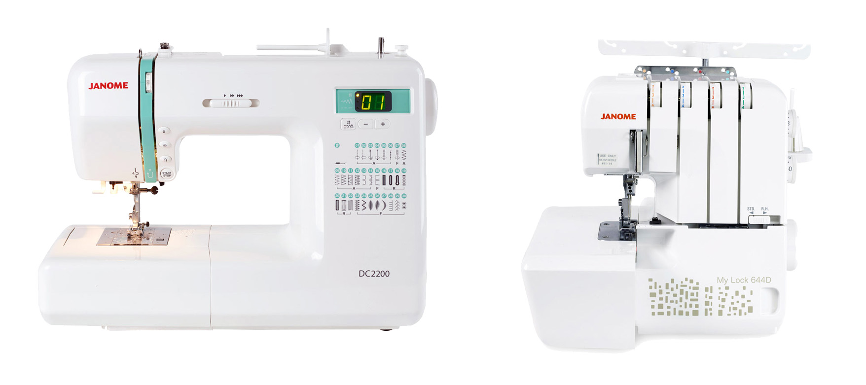 Janome DC2200 Sewing Machine + My Lock 644D Overlocker Combo Deal! | eBay