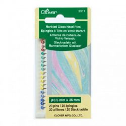 CLOVER MARBLED GLASS HEAD PINS 2511