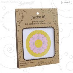 Mi Emb Felt Brooch Kit Yellow