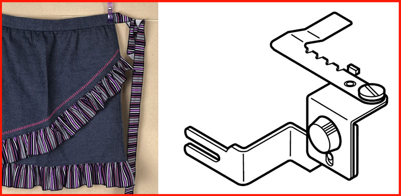 The Janome Overlocker Gathing Attachment is in the Spotlight with Janome's Accessory of the Month