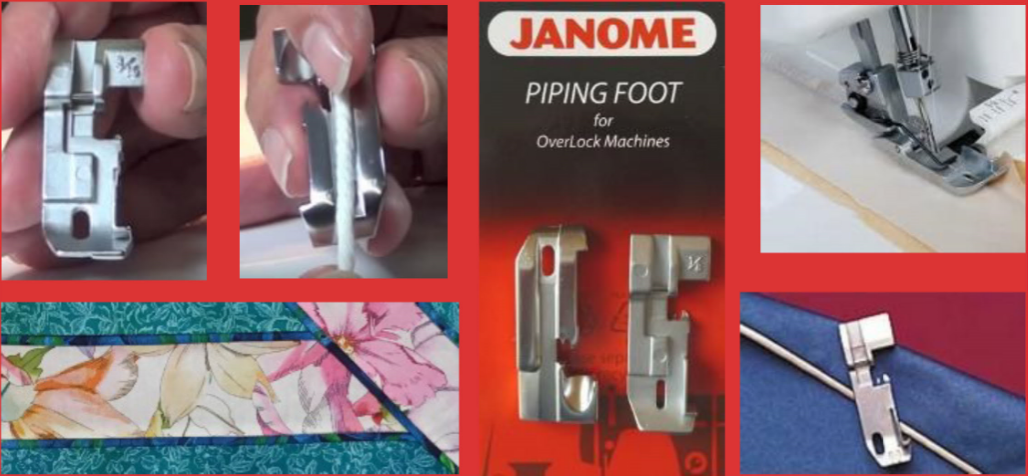 Janome Overlocking Piping Foot is November's Accessory of the Month