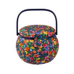 Birch Round Sewing Basket - Flower Joy