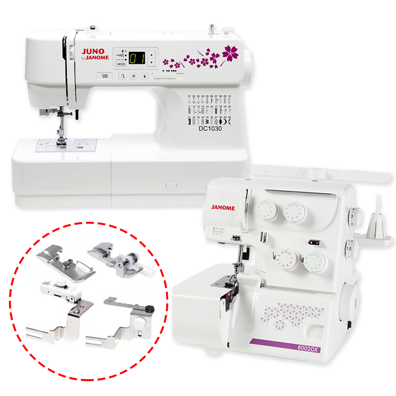 JUNO DC1030 Sewing Machine 8002DX COMBO!