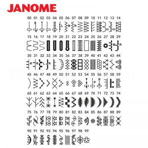 Janome DC6100 Stitch Chart