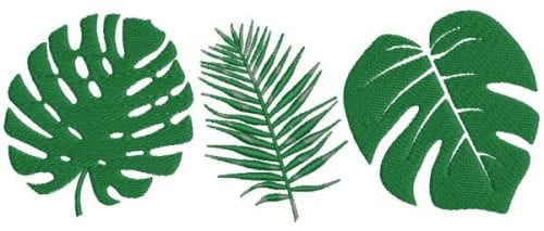 Free Tropical Leaf Embroidery Designs for Janome