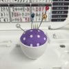 Closeup of the Attachable Pin Cushion with Pins