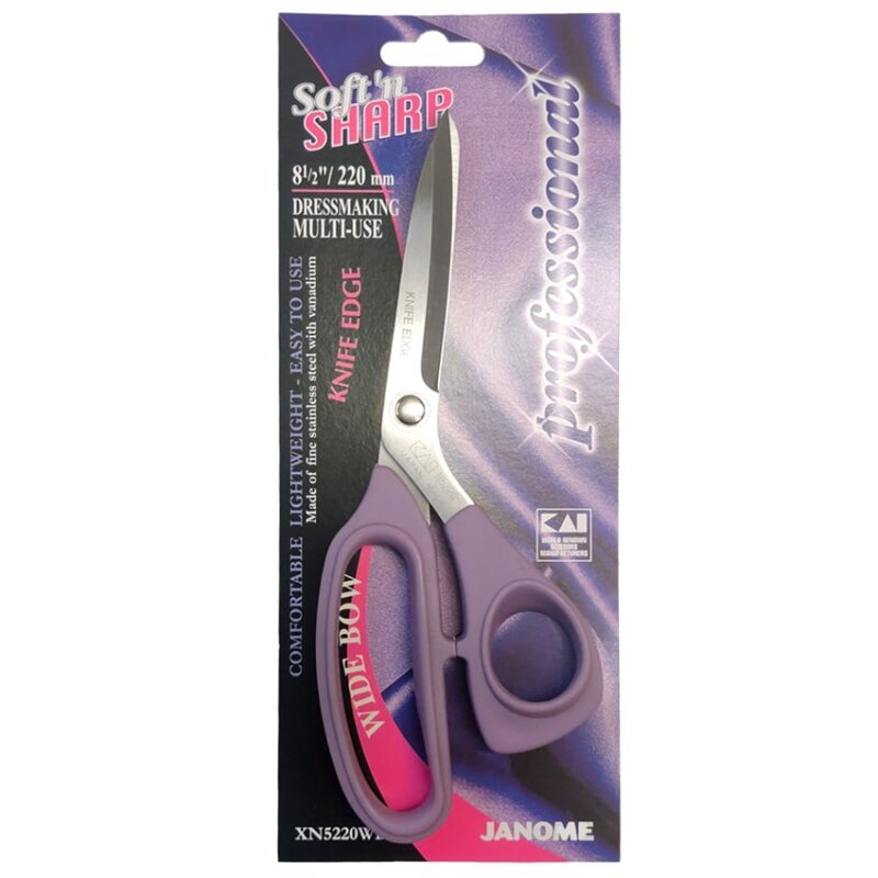 Janome 8.5 Inch Professional Soft N Sharp Dressmaking Shears Janome