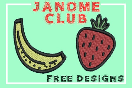 Janome Club -Free Fruit Salad Embroidery Designs
