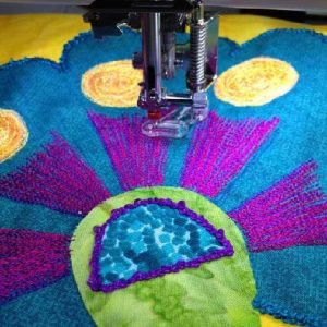 Janome Darning Foot in Use