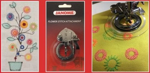 Accessory of the Month Banner for the Janome Flower Stitch Attachment