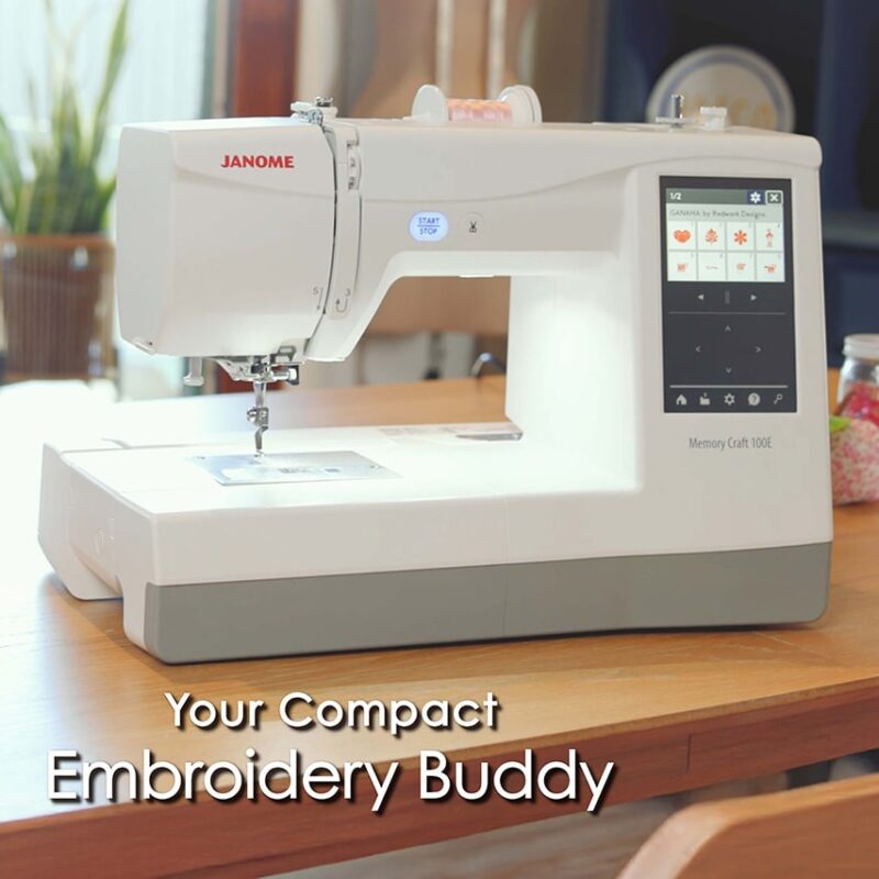 Janome MC100e Your compact embroidery buddy