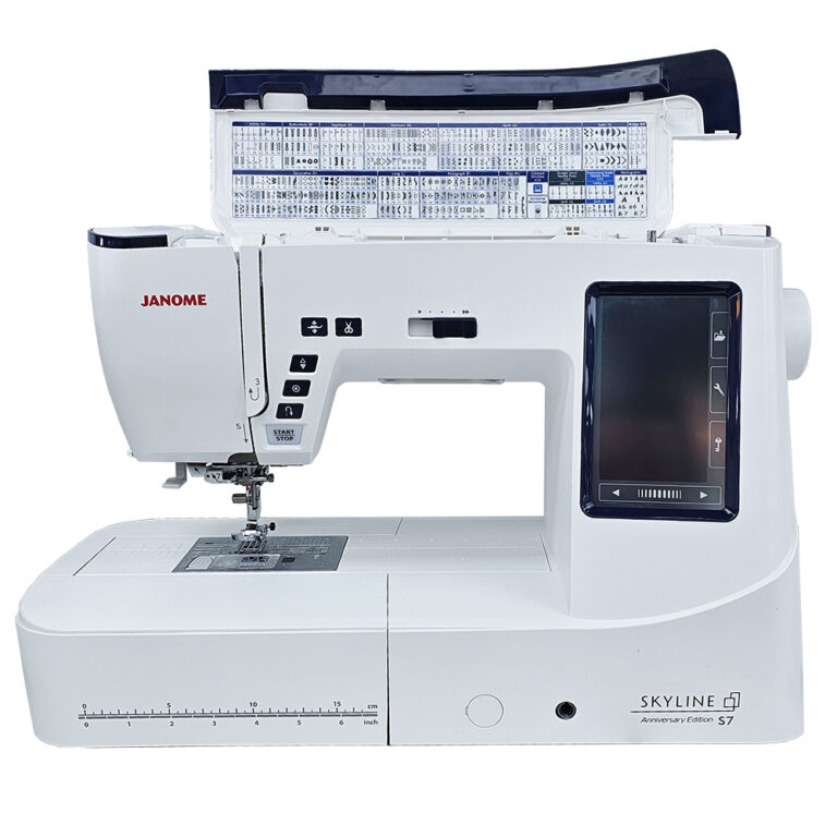 Janome Skyline S7 AE Lid Open