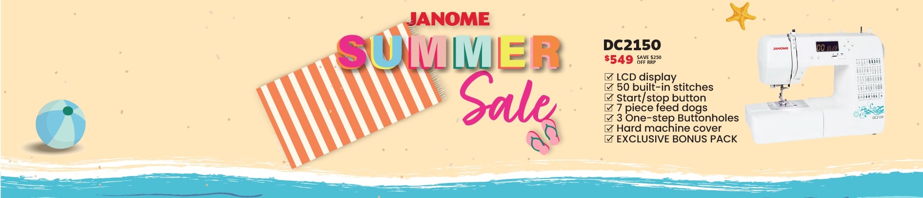 Janome Summer Sale - Banner - DC2150