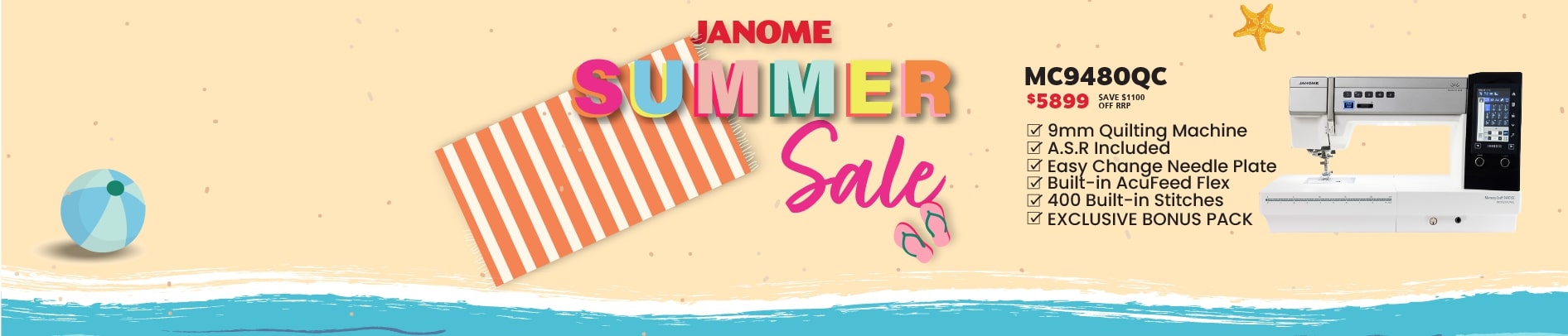 Janome Summer Sale - Banner - MC9480