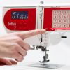 Closeup of the Elna Lotus 2 (Red)