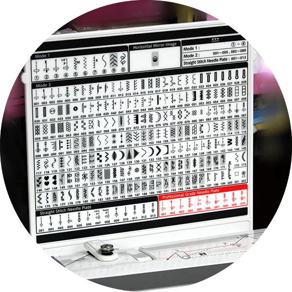 Janome MC6700P Stitch Chart