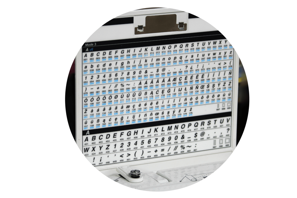 Janome MC6700P Stitch Chart