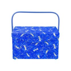 Birch Medium Rectangle Sewing Basket - Night Royal