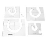 Miniature Baptist Fan 4pc Ruler Template Set