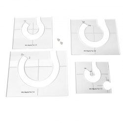 Miniature Baptist Fan 4pc Ruler Template Set
