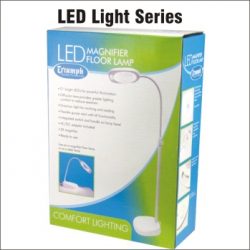 Triumph LED Magnifier Floor Lamp in White