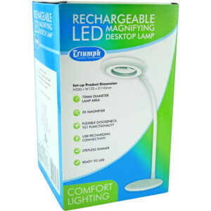 riumph Rechargeable LED Magnifying Lamp in Box