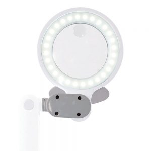 Ottlite Space-Saving LED Desk Lamp with Magnifier