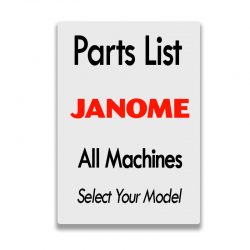 Janome Parts List for various Janome Sewing Machines