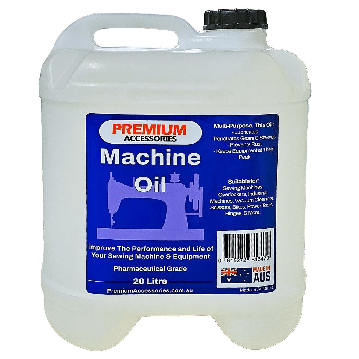 Premium Sewing Machine Oil - 20 Litre - Janome Sewing Centre Everton Park