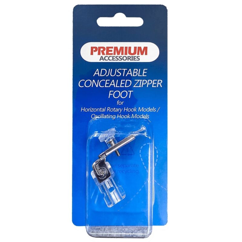 Premium Adjustable Concealed Zipper Foot Janome Sewing Centre