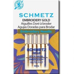 Schmetz Embroidery Gold Titanium Needles 90 14