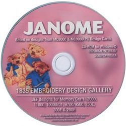 Janome 1835 Embroidery Design Library CD